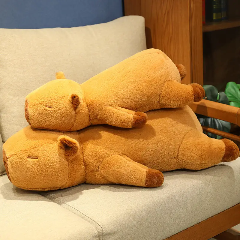 Cartoon Cute Capybara Embroidered Cushion Doll