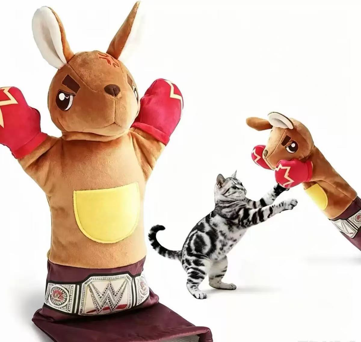 Kangaroo Shaped Catnip Wrestling Toy D Kangaroo Wrestler Toy