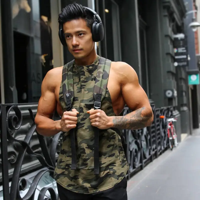 Summer New Loose Men's Sports Fitness Vest