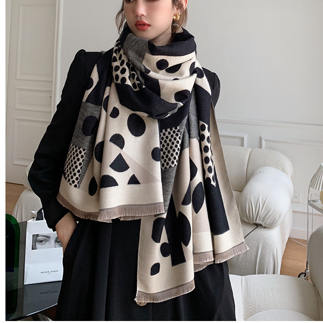 Cow Polka Dot Black Beige