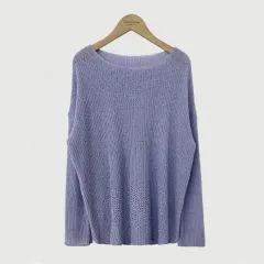 Solid Colour Loose And Idle Sun Protection Long Sleeve Blouse Casual - Purple - View 1