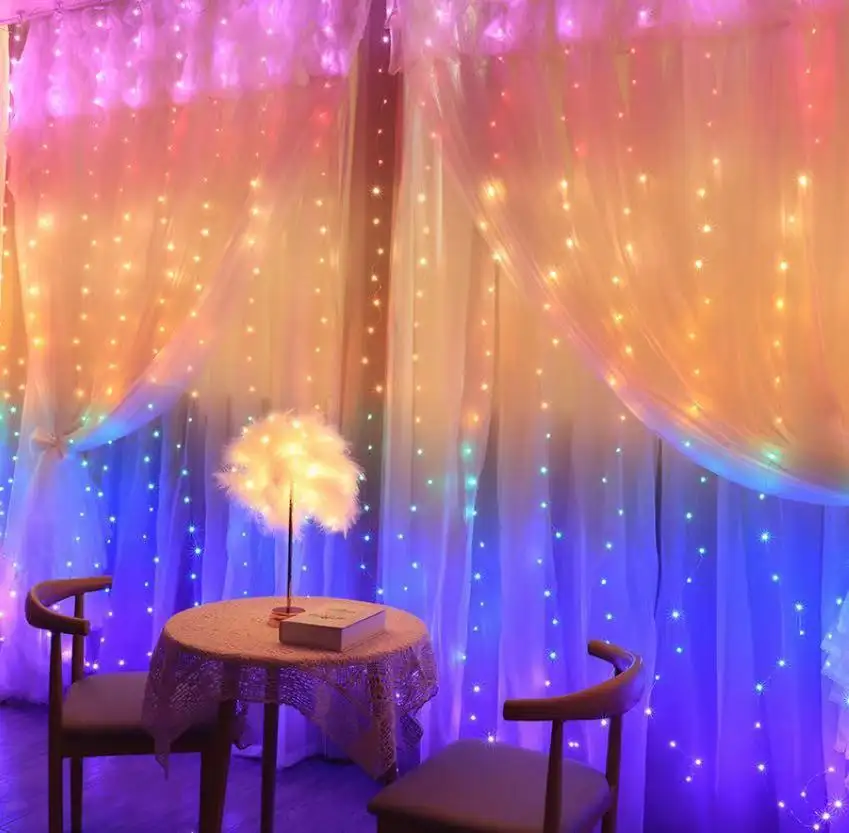 Curtain String Lights For Christmas Weddings