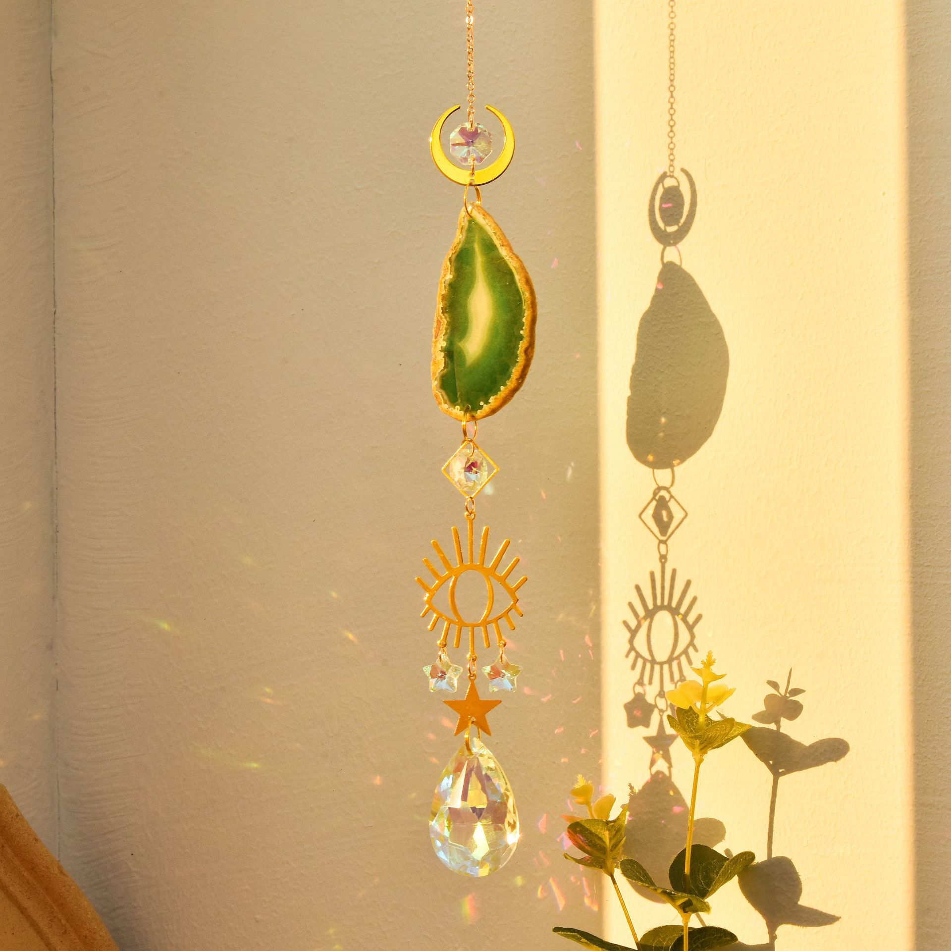 Crystal Agate Hanging Crystal Suncatcher