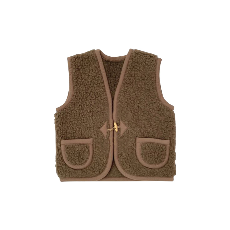 Baby Autumn And Winter Keep Warm Pure Color Vest - Image 4