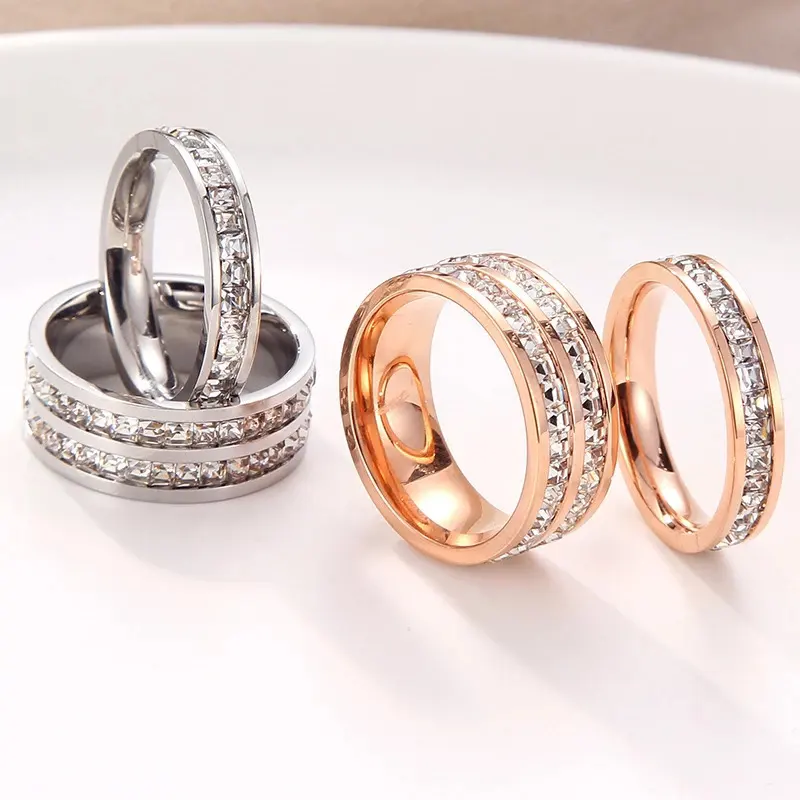 INS Rings Titanium Steel Couple Single and Double Row