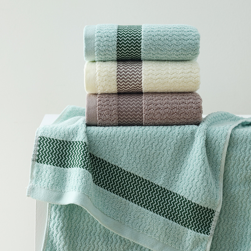 Absorbent Thickened Water-pattern Face And Body Towels For Everyday Home Use