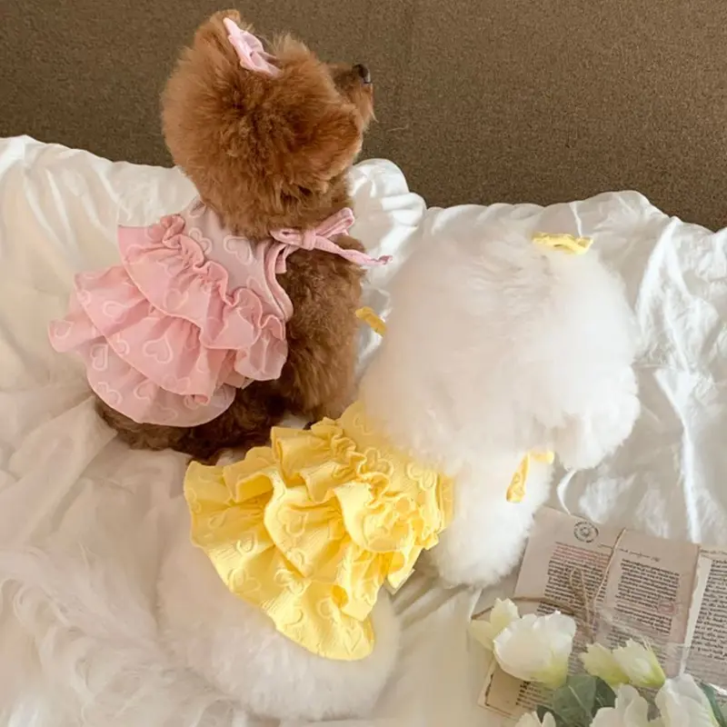 SpringSummer New Heart-Shaped Dog Dress