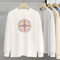 230g Heavy Cotton Long-sleeved T-shirt For Women - Mh10 Basketball-Xl - View 1