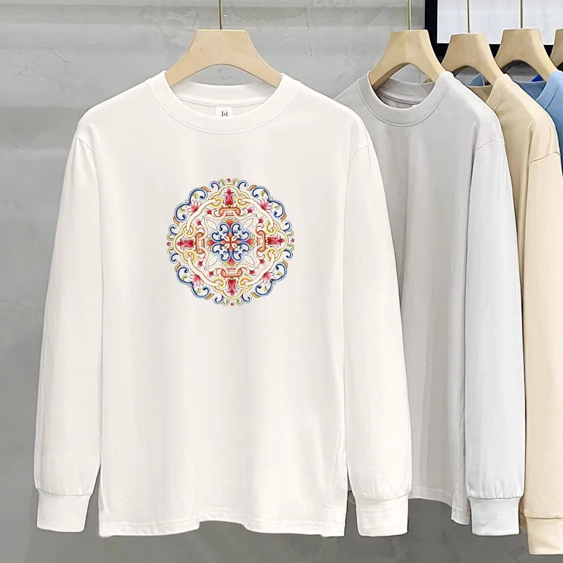 230g Heavy Cotton Long-sleeved T-shirt For Women - Mh10 Basketball-Xl