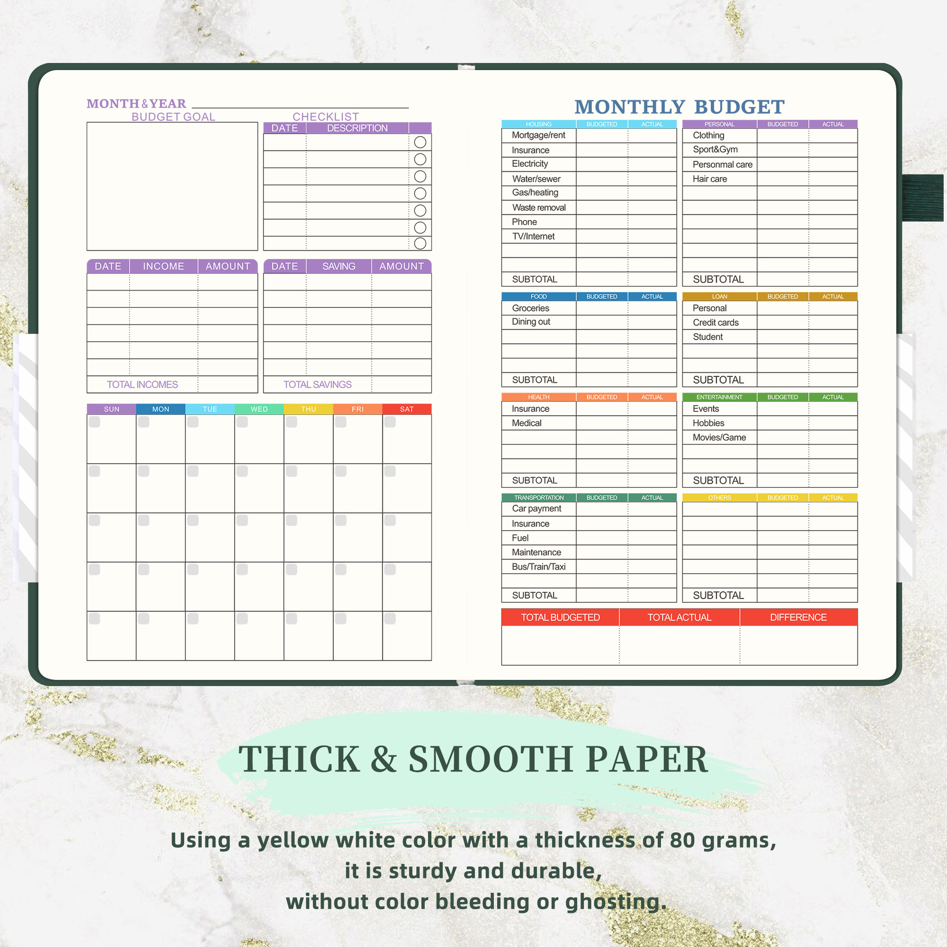 Amazon A May Plan Cash Budget Planner Week Plan English Foreign Trade Notebook - Image 3