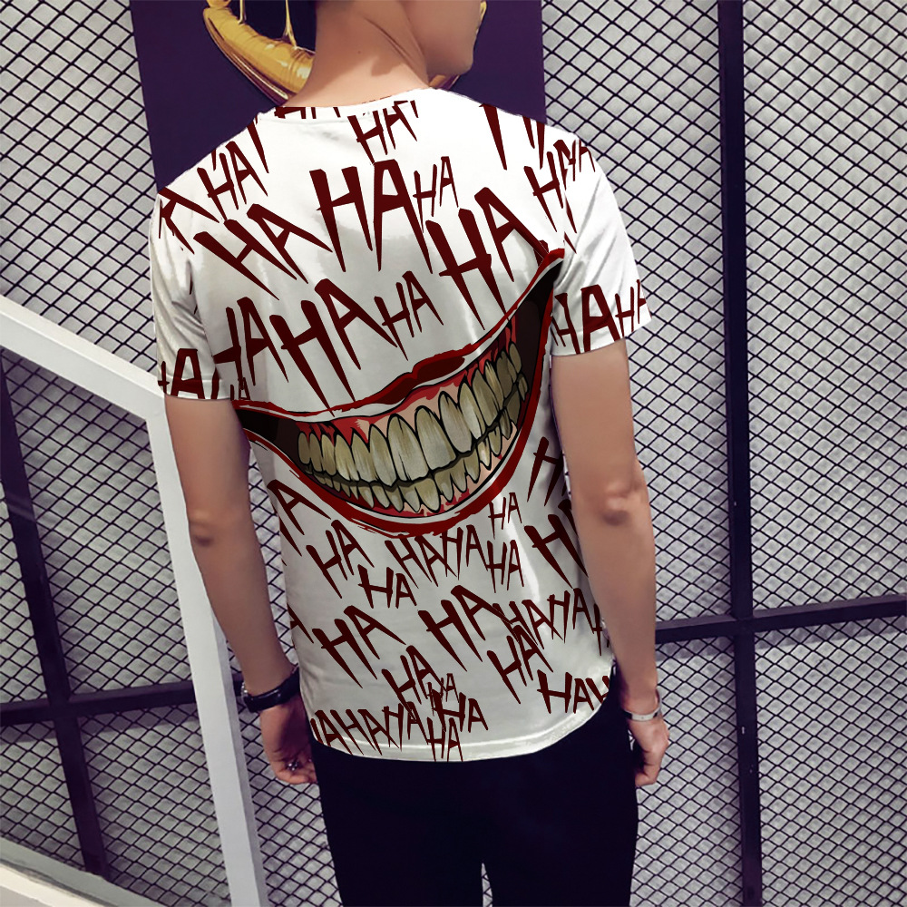 Title 9, 3D stereo haha joker fashion short sleeve T-shirt