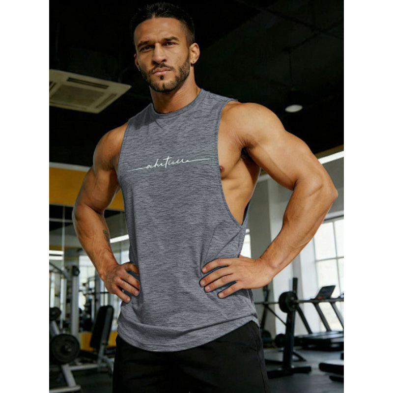 European And American-style Sleeveless Mens Quick-drying Breathable T-shirt