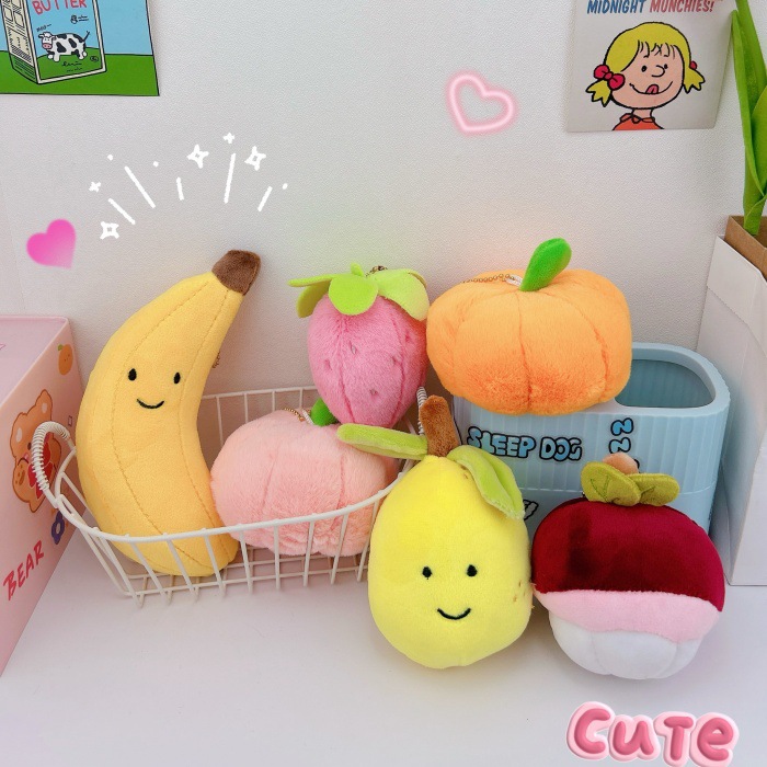 Title 4, Creative Plush Cute Fruit Keychain Pendant