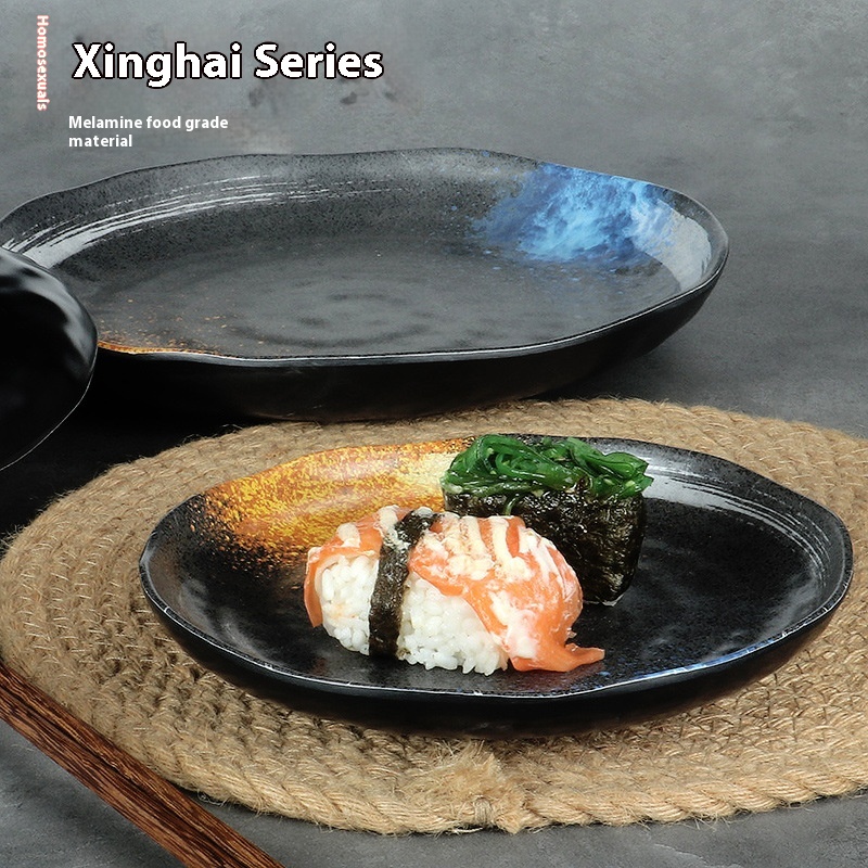 طبق عظام بلاستيك ميلامين دائري للمطاعم