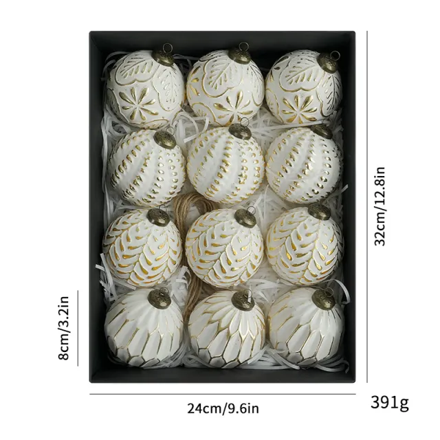 8cm Ancient Christmas Ball Decorative Ornaments Antique Ball Gold - Shop at LoveMi