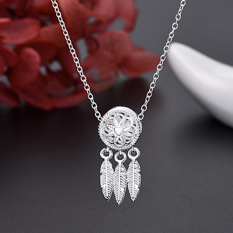 Women's Dreamcatcher Copper Plating 925 Silver Necklace Earrings