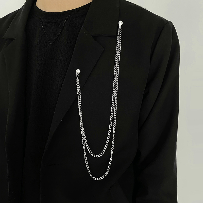 European And American Long-chain Suit Accessory Pin
