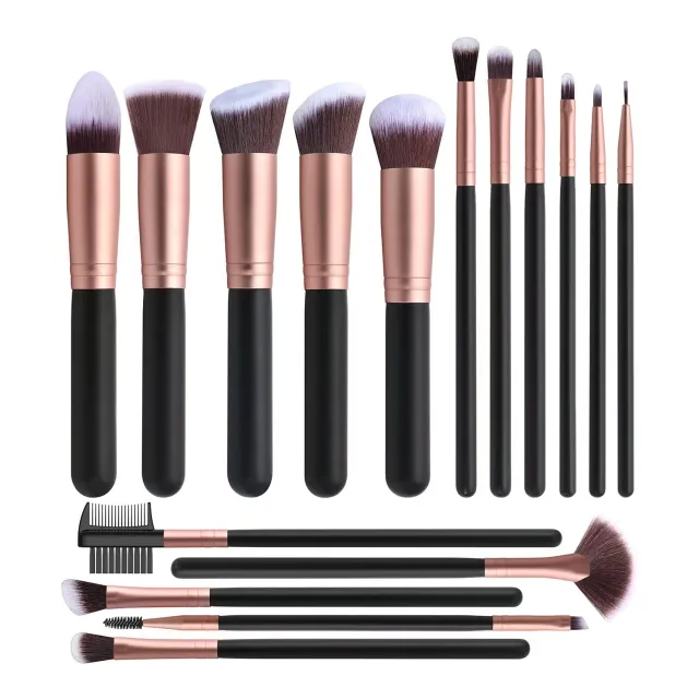 FIBER Hair Gradient 16 Makeup Brushes Suit 16 Makeup Brushes - Shop at LoveMi