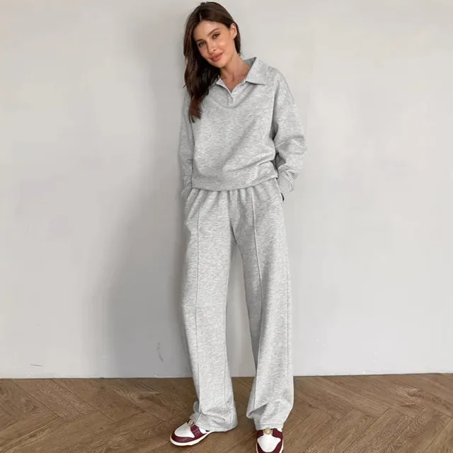 European And American Fall Winter Fashion Two piece Set Gray - Shop at LoveMi