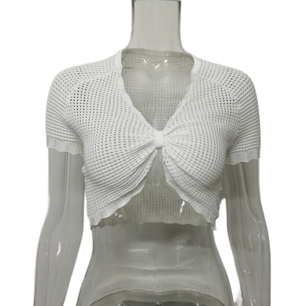 Women's Hollow-out Short-sleeved Chest-wrapped Vest