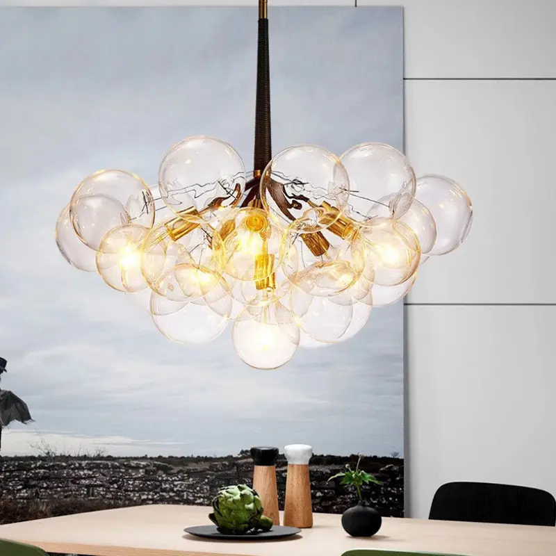 Nordic Modern Light-Luxury Transparent Glass Bubble Ball