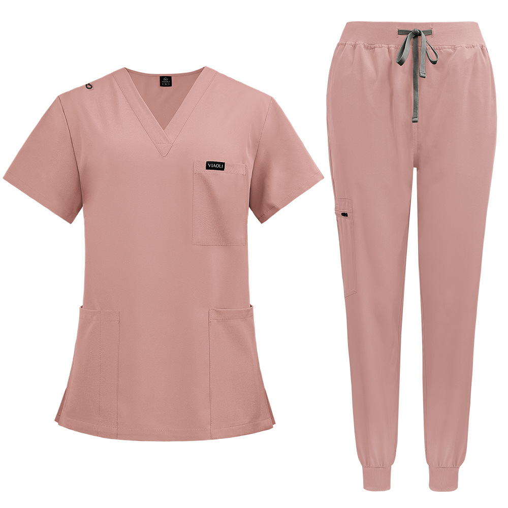 Operating Room Short Sleeve Hand Washing Suit Women's Pink - Shop at LoveMi