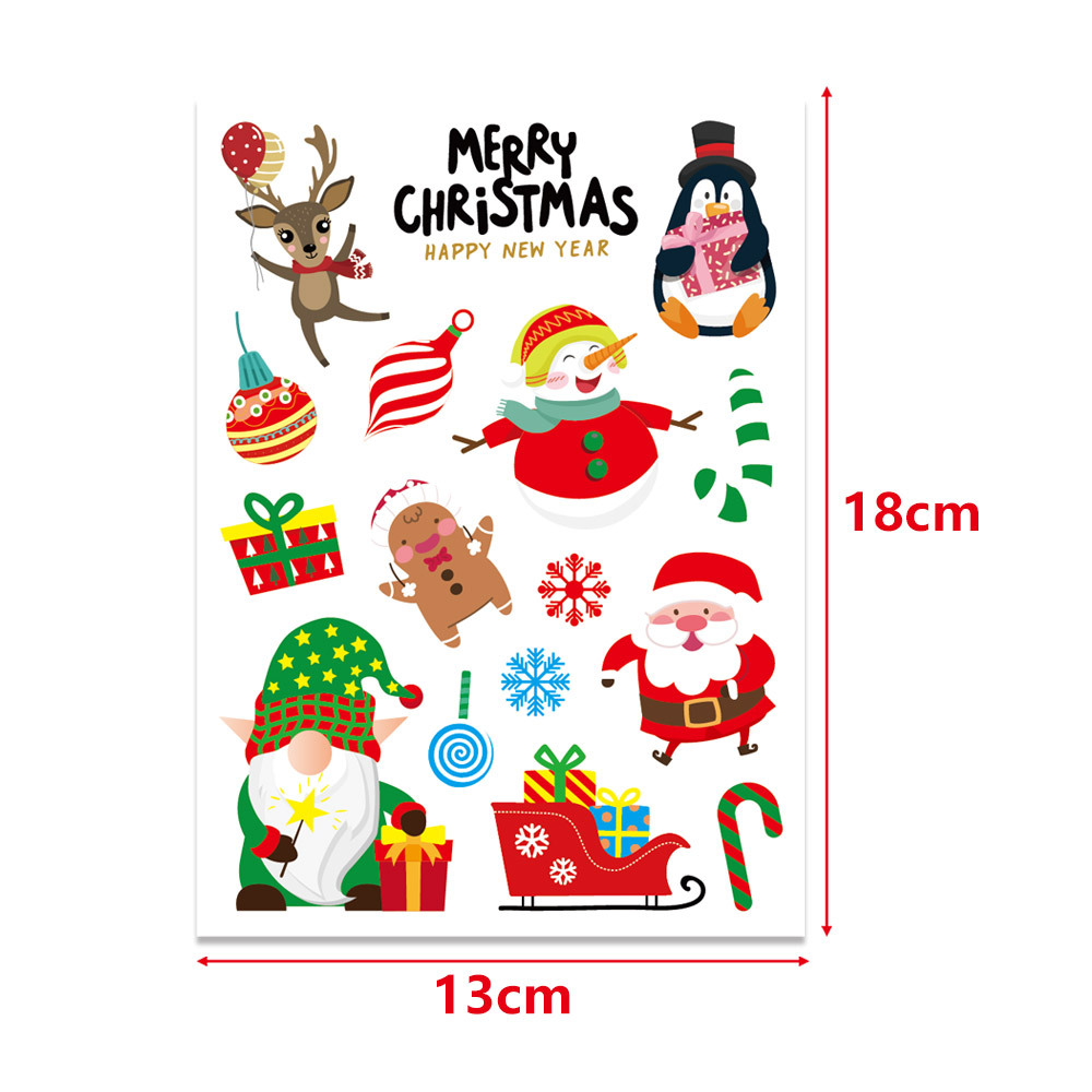 Santa Claus And Snowman Puzzle Journal Cartoon Stickers 5