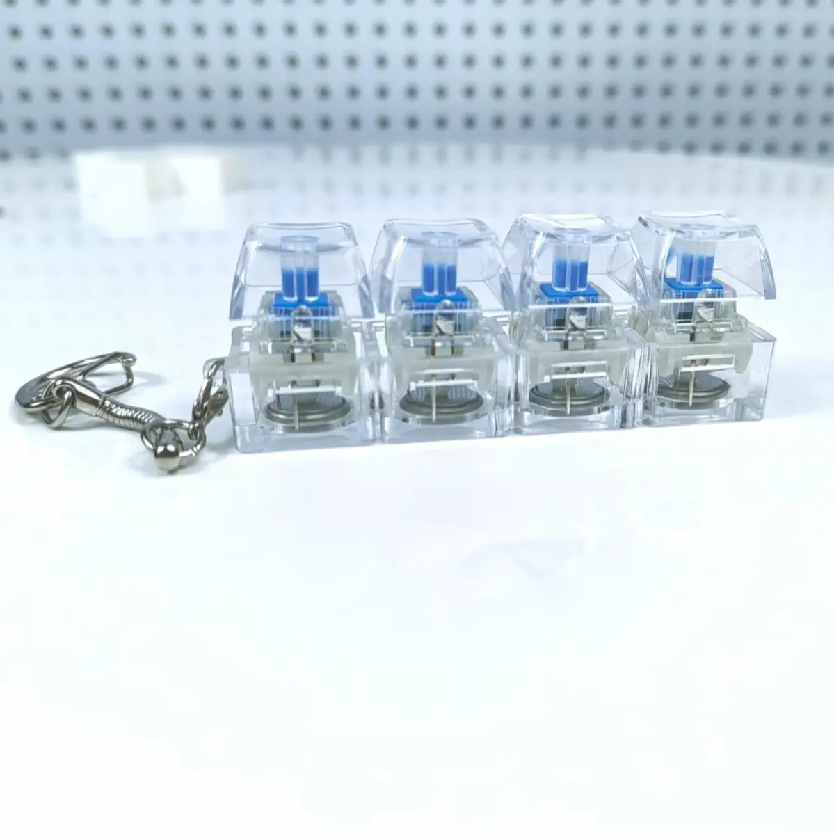 4Keys Mechanical Keyboard Electronic Luminous Transparent Crystal