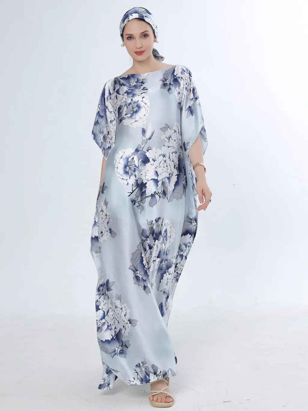 Beach Vacation Silk-like Bikini Blouse - Style 30-90X140Cm