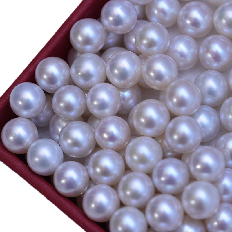 White Perfect Circle Strong Light Fine Micro Flaw Almost Flawless Pearl Bare Pearl — foto 11