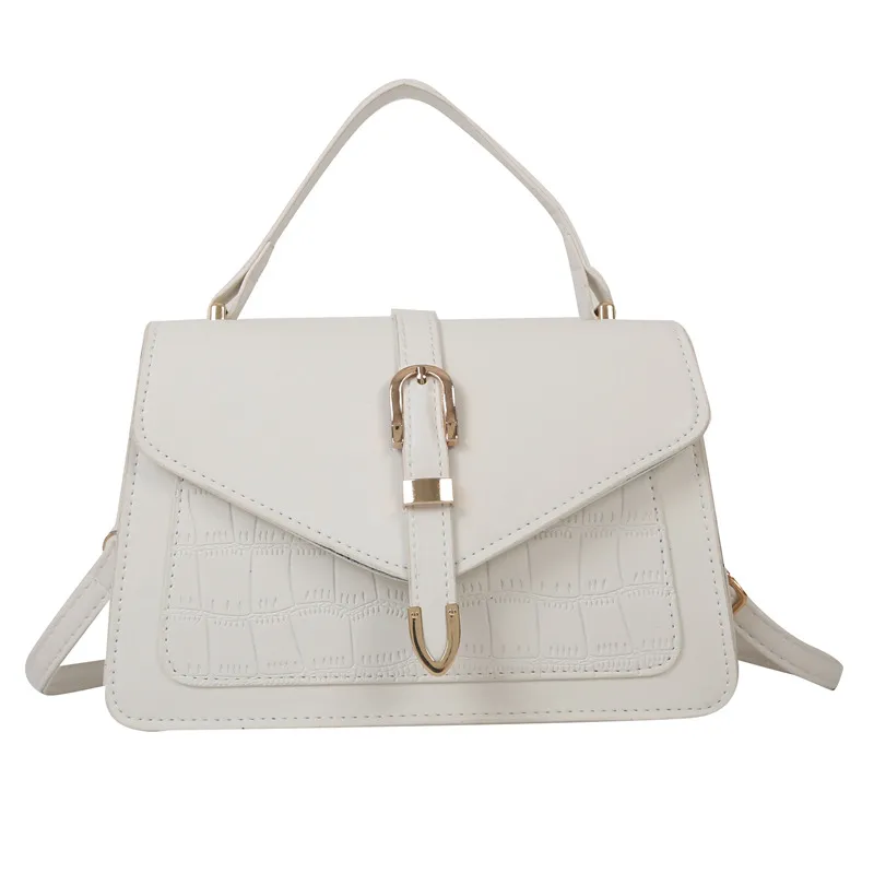 Summer New Simple Shoulder Crossbody Casual Portable Small Square Bag - White