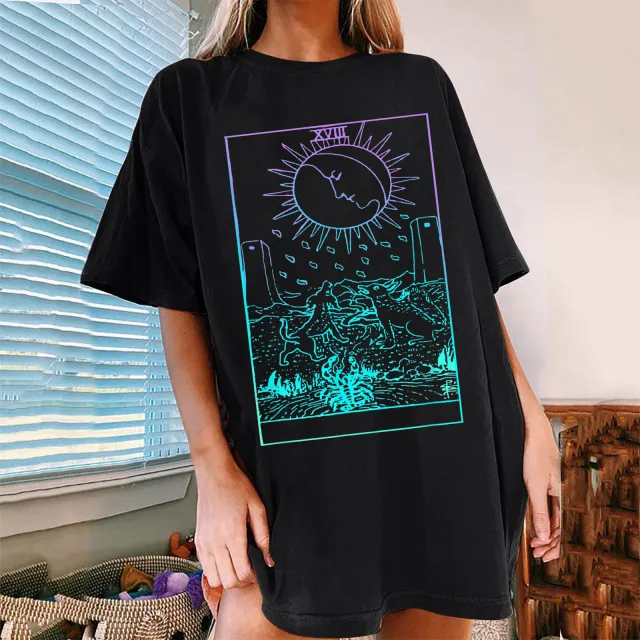 Women's Plus Size Mid length Round Neck Short sleeved T shirt 07Style - Shop at LoveMi