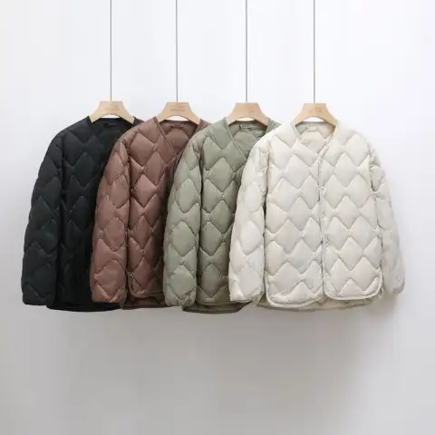 Women's Short Liner Plus Size Diamond Lattice White Duck
