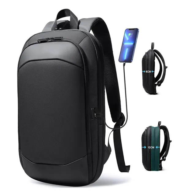 Computer Backpack Belt USB Charger Port Black - Shop at LoveMi