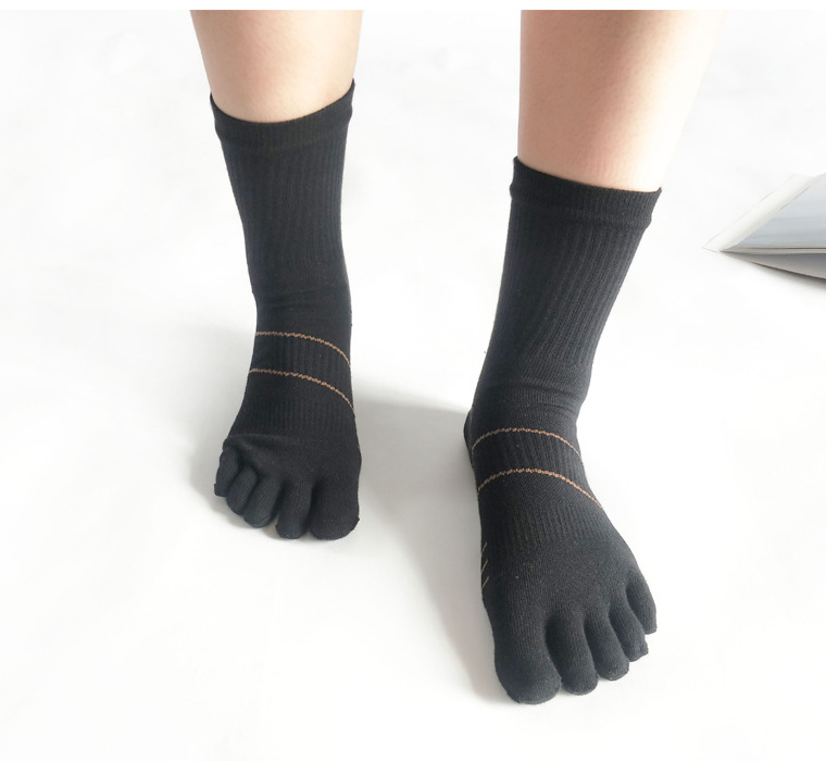 Title 5, Herren Baumwoll-Sportsocken mit fünf Zehen für ...