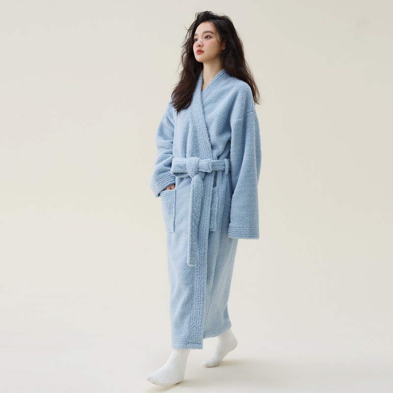 Women Blue Bathrobe