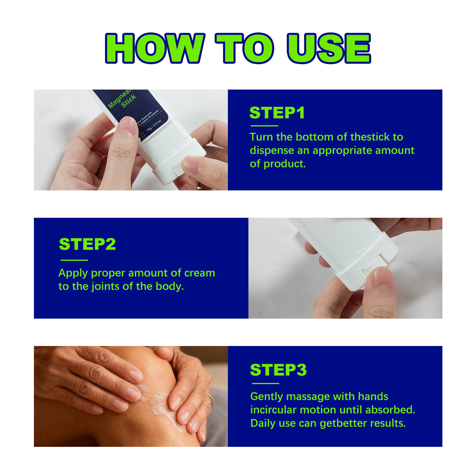 Moisturizing Body Care Stick To Relieve Leg Cramps