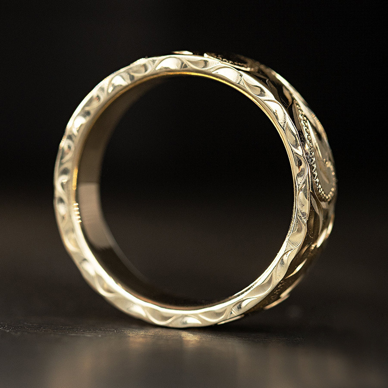 Ethnic-style Textured Ring For Women