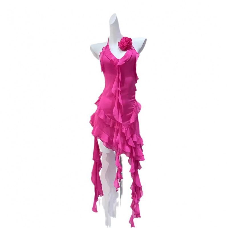 Fashion Ladies New Sexy Halter Flower Dress Rose - Shop at LoveMi