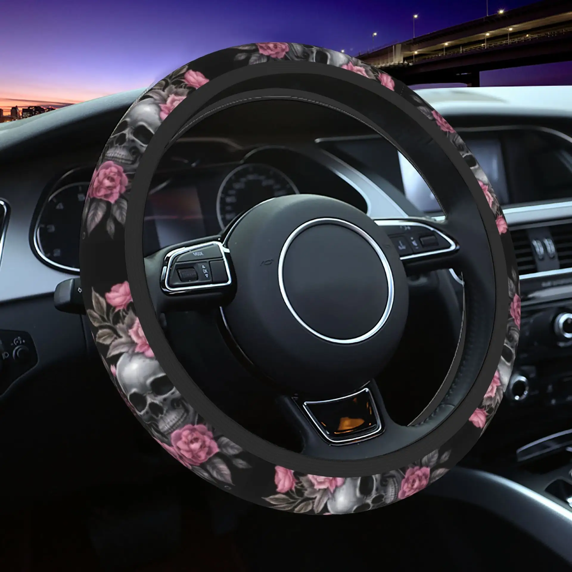 Printed Car Steering Wheel Cover