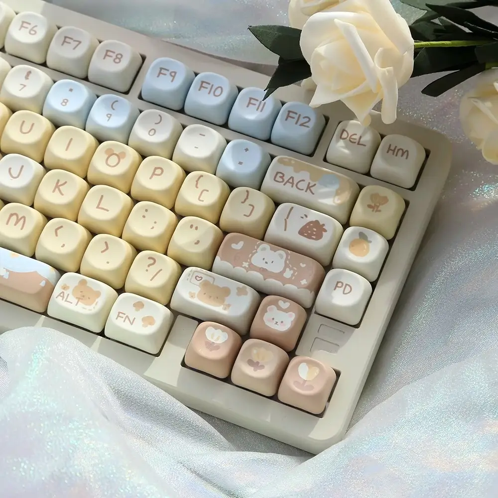 Milk Tea Little Bear Mechanical Keyboard Keycaps