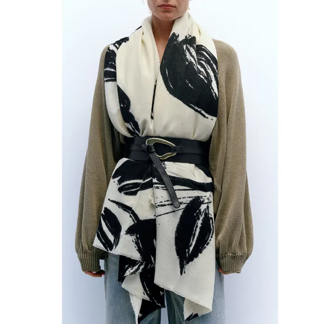 Fashion All matching Autumn Winter Warm Shawl Leaves - Shop at LoveMi