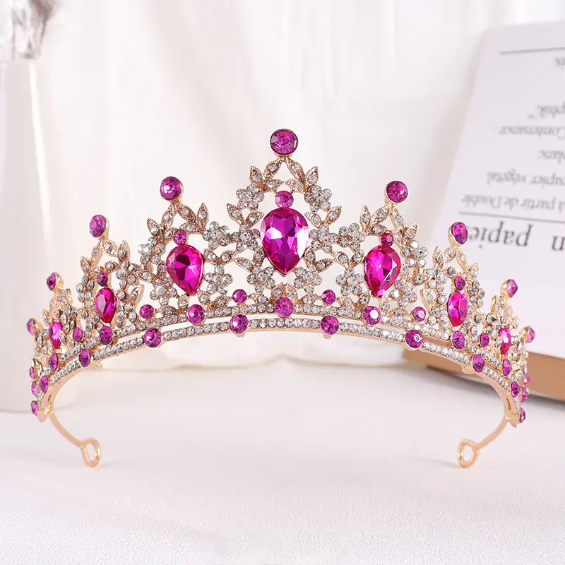 Princess Crown Bridal Wedding Hair Accessories Dress