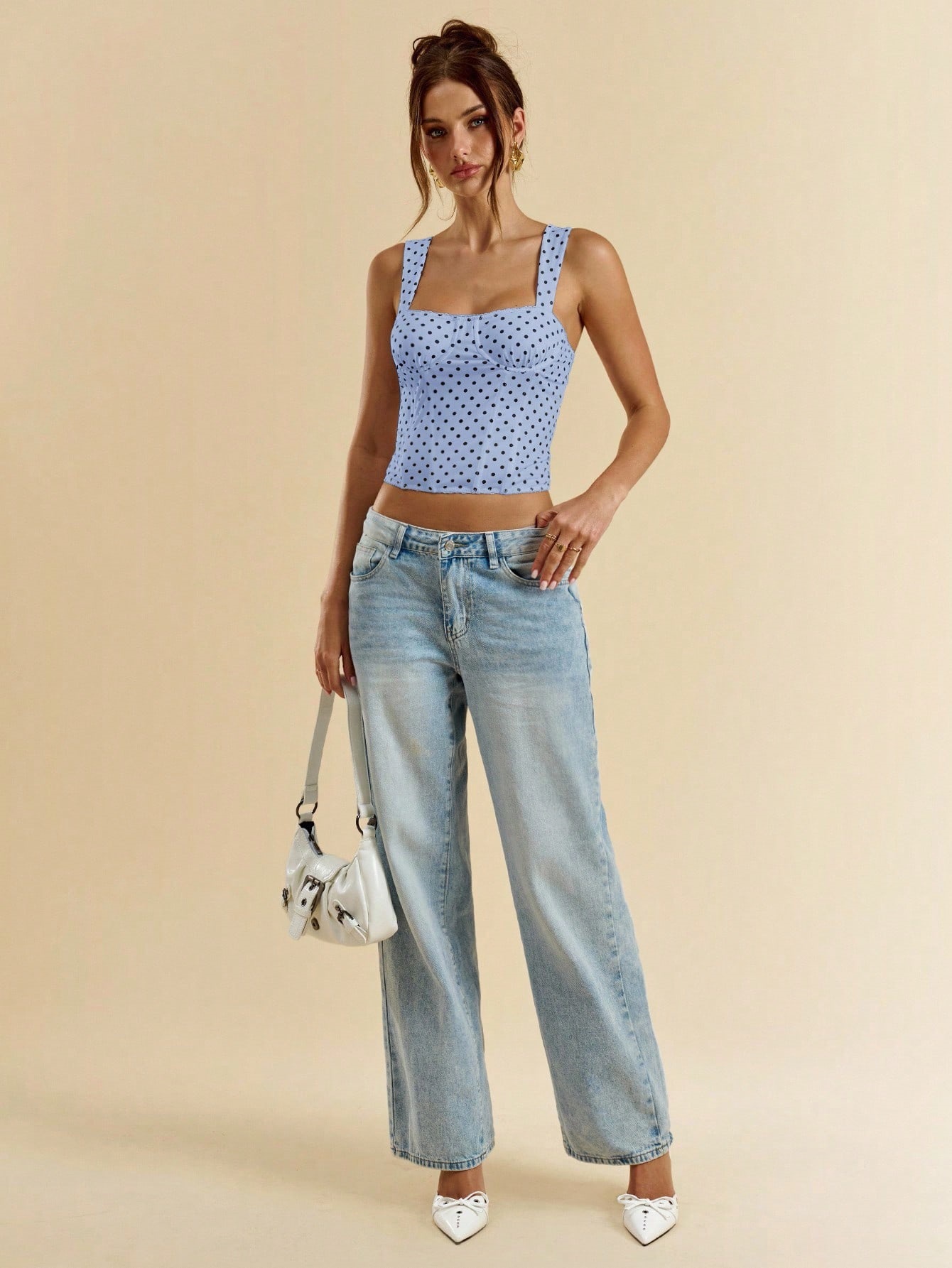 Women’s Polka Dot Underwire Camisole – Party & Date Night Top