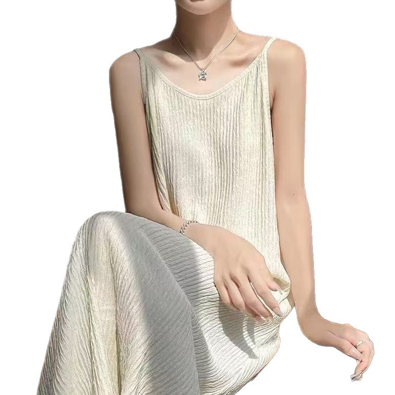 Summer Loose Temperament New Skirt Long Slimming French Style Sexy Suspenders Dress