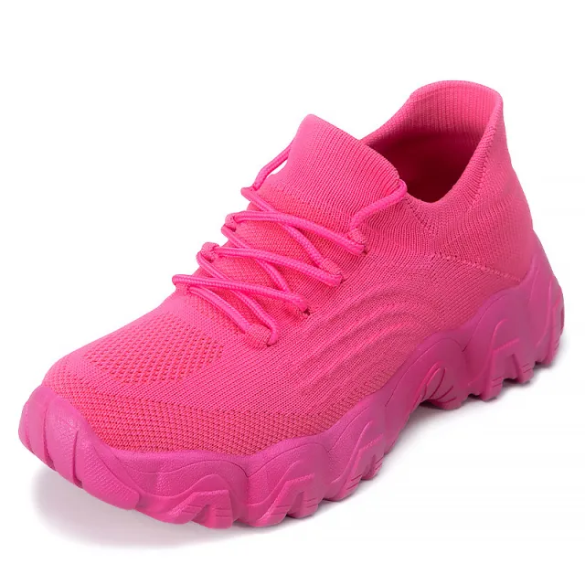 Women's Lace up Flying Woven Shoes Fashion Trend Red - Shop at LoveMi