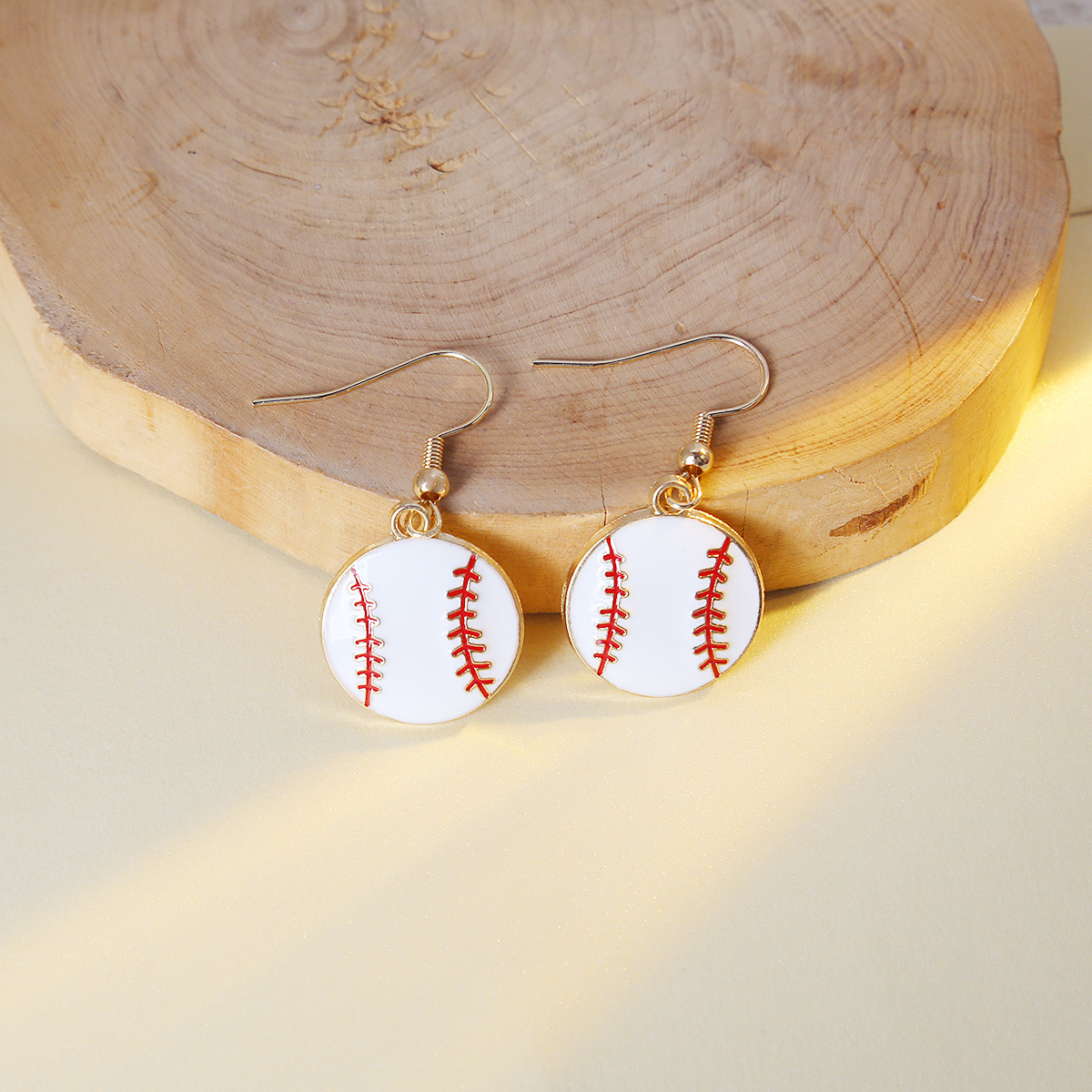 Cartoon Drip Baseball Earrings For Women Minimalist