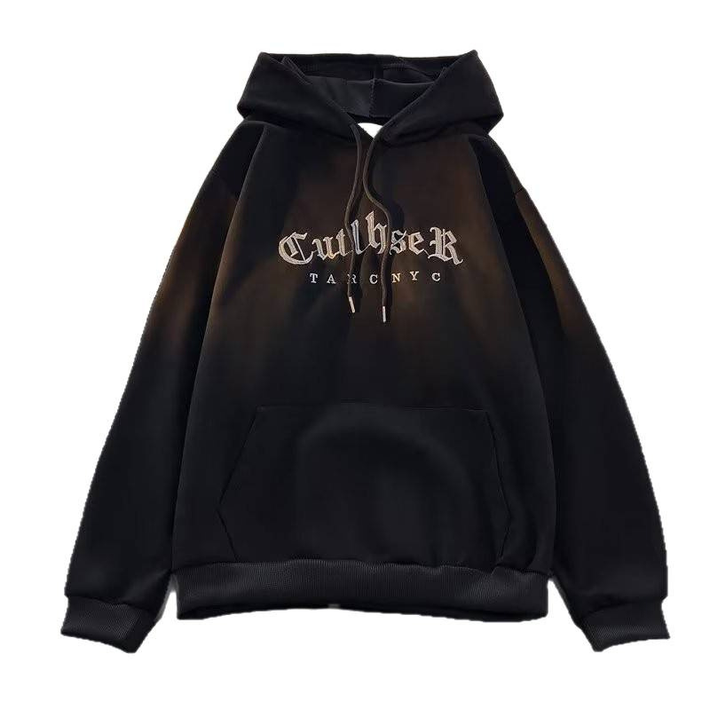 Premium Letter-Embroidered Hoodie For Men Versatile And Perfect For Couples