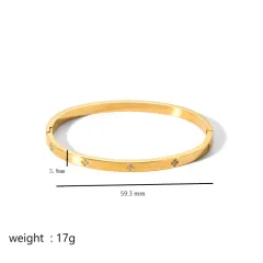 Ins Style Titanium Steel Bracelet Six-pointed Star Buckle - Tb7001 - View 1