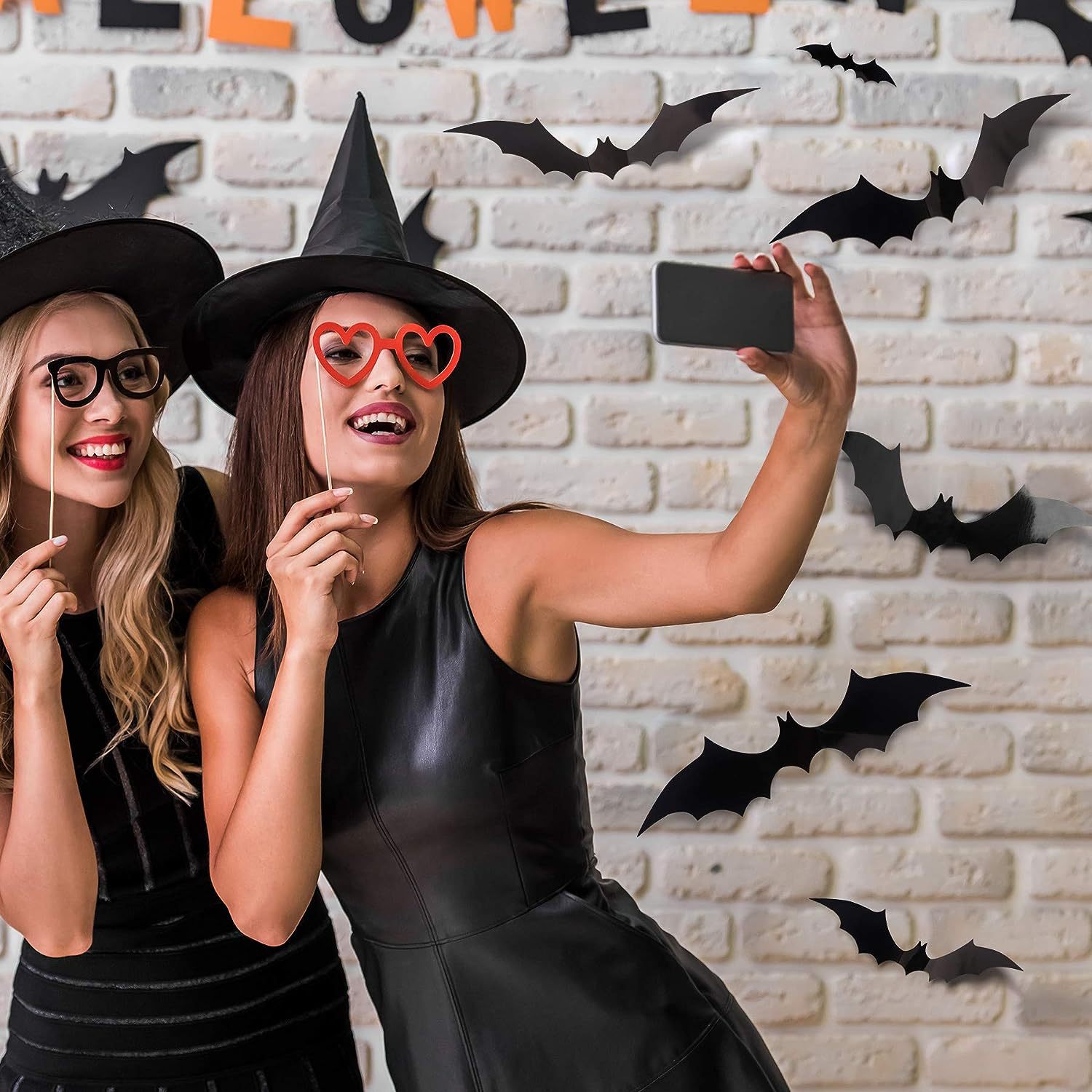 3D Bat Wall Decoration 88 Pieces DIY Bat Halloween